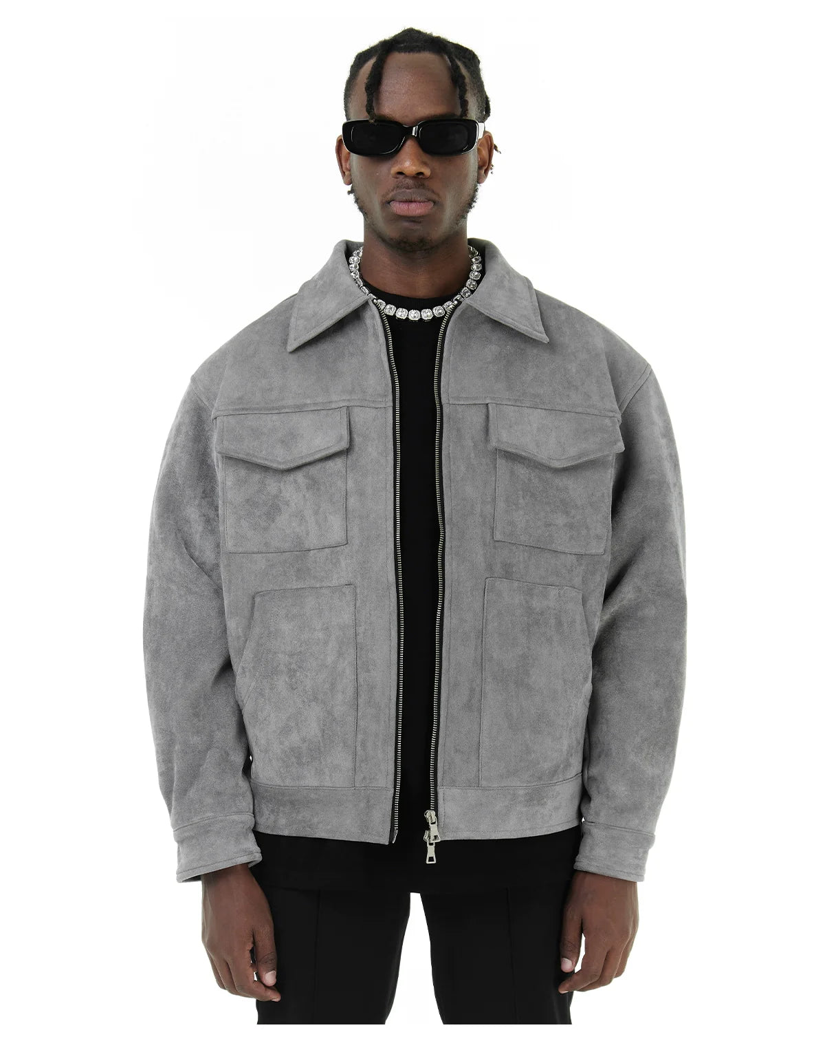 Grey Suede Jacket